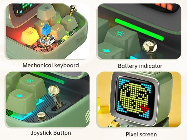 Divoom Ditoo Programmable Pixel Art LED Bluetooth Speaker Showing Clock Emoji DIY Design for Home Wedding Party Decoration with Wireless App Control Mini Gift Audio Smartphone Pink