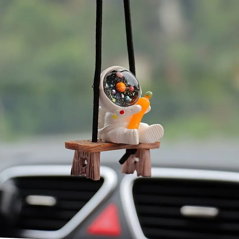Creative Cute Astronaut Swing Pendant, Unique Car Decoration for Interior, Fun Hanging Ornament for Vehicle Accessories, Car Trinkets, Car Interior Accessory, Car Interior Ornaments, Car Decorations Interior