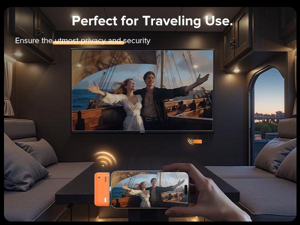 2025 llano S850 Upgraded Type-C Wireless HDMI Transmitter and Receiver, 50M, Ultra 4K Decode Input 1080P@60Hz Output, Plug&Play 5G+2.4G and Audio for Phone/Tablet/Laptop/PC to Monitor/Projector/TV Box