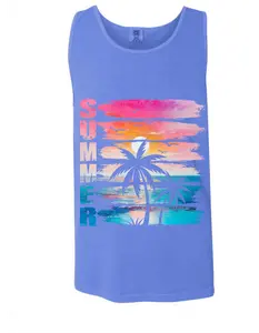 Summer Palm Tank comfort colors Tank top  Top