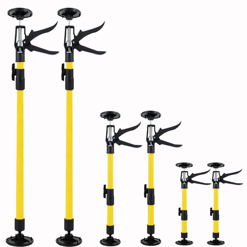 2pcs Adjustable Steel & ABS Multisize Support Rods Set - Manual Adjustment Steel Joint, 88.18 lbs Load Capacity, Non-Slip Reach, Home Improvement Woodworking Tool, Fits Cabinets/Doors