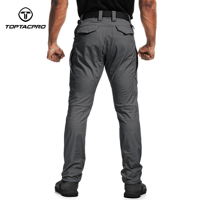 TOPTACPRO Men's Tactica Cargo Pants Elastic Ripstop Pants Soft Fabric EDC Work Sport Pants Sweatpantsmen 8202
