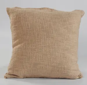 HomeRoots 517095 18 x 18 x 18 in. Brown Geometric Zippered 100 Percent Cotton Throw Pillow - Set of 2