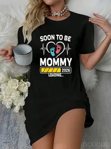 Mom to Be 2026 Loading Mom Est 2026 Promoted to Mommy Dress