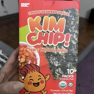 KIMCHIP! (10-Pack) Extra Spicy Seaweed Snacks - Korean Roasted Seaweed with Kimchi Flavor, Challege snack