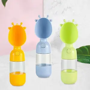 Portable Dual-Purpose Water Bottle for Dogs Pet Travel CupOutdoor Drinking Bottle for Puppies Dual Use for Water &Food Worry-Free Travel