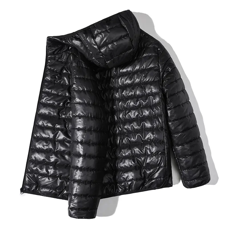 Men's Hooded Padded Jacket, Casual Plain Cotton Outerwear, Warm Lightweight Regular Fit Long Sleeve Top for Autumn-Winter, Casual Fashion Jacket