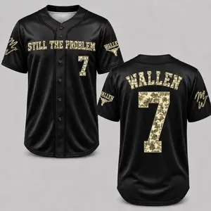 The Problem Tour 2026 Baseball Wallen Jersey - Country Music Fan Merch, Country Music Fan Merch Shirt, Gift for Fans