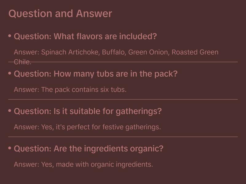 Organic Bitchin' Sauce Sample Pack – Spinach Artichoke, Buffalo, Green Onion, and Roasted Green Chili & Pepita Almond Based Dip and Spread!
