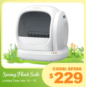 Meowant SC02 75L Large Automatic Cat Litter Box with APP Control Self-Cleaning Odor Removal Anti-Pinch Design Easy Installation for Multiple Cats