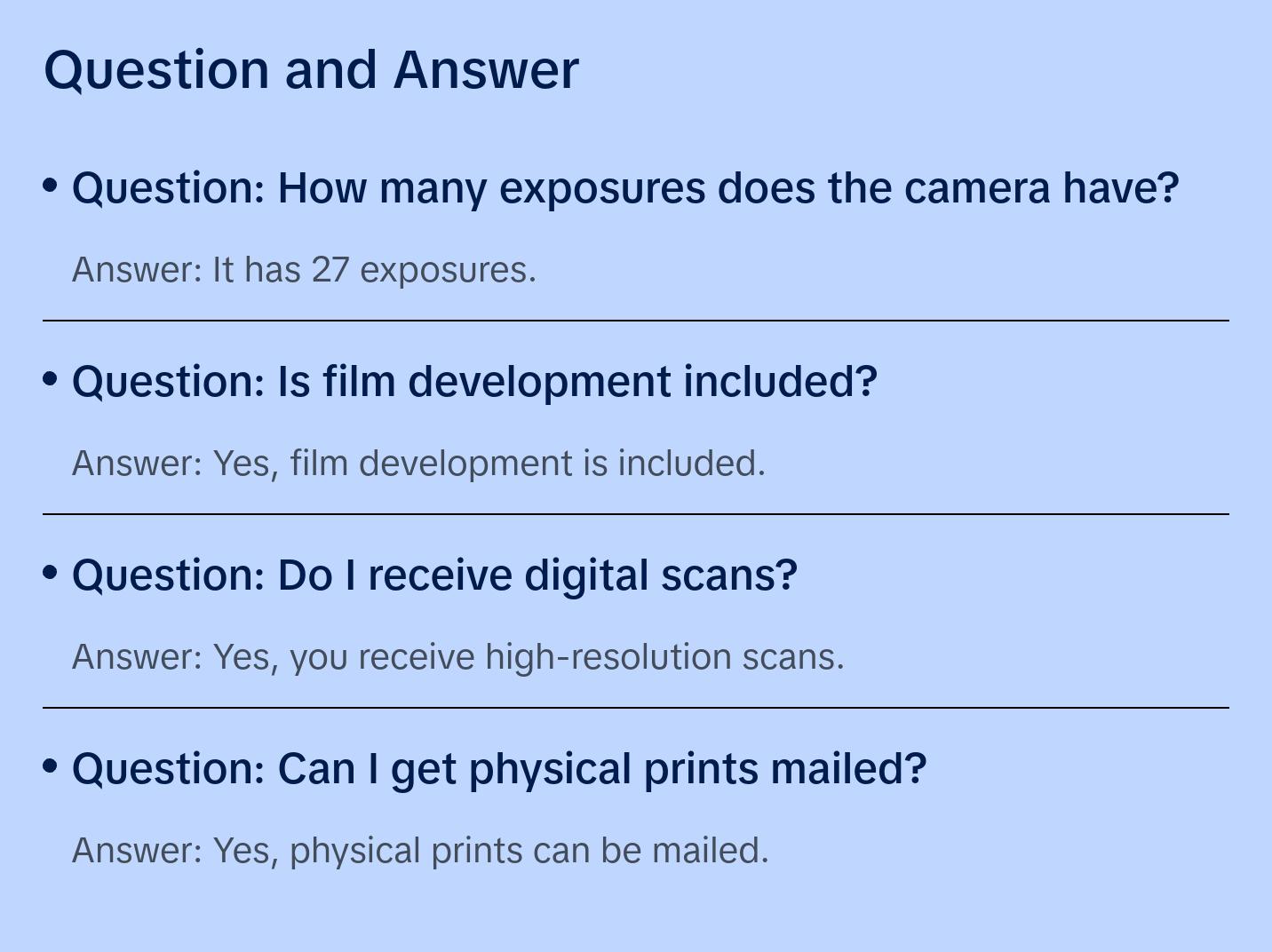 Strap Disposable Camera Kit