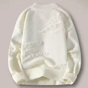 Men's Ripped Drop Shoulder Knit Sweater, Men's and Women's Lazy and Versatile Ins Style Casual Fashion Knitted Pullover for Fall & Winter, Fashion Men's Knitwear for Daily Wear Menswear Relaxed Fit sweater Stylish Tops sweater