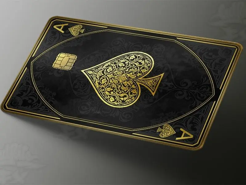 Ace Of Spades Credit Card Skin - UV-Resistant Adhesive Vinyl Decal, Card Sticker Cover, Customizable Office Stationery Accessory, Microchip Compatible
