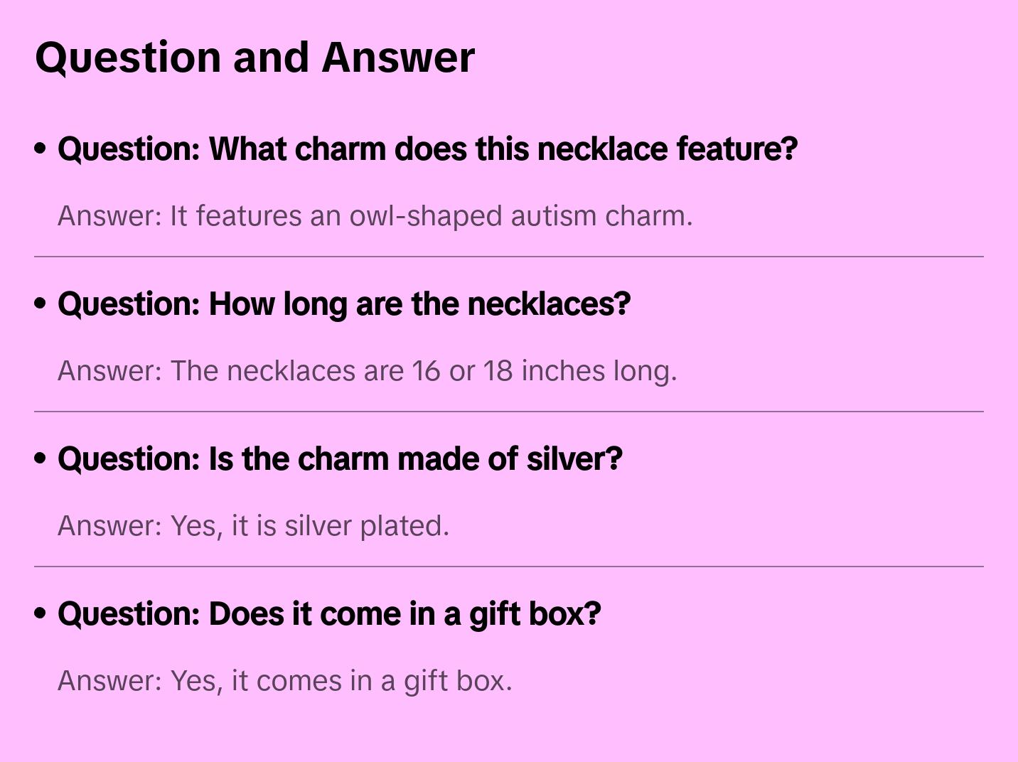 Autism Owl Puzzle Piece Necklace