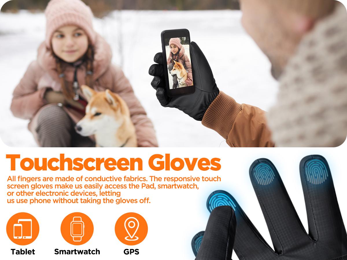 Winter Waterproof Ski Snow Warm Gloves for Women Men, Windproof Cold Weather Thermal with Touchscreen Fingers, for Running Driving Cycling Hiking Biking Outdoor Sports Daily Work Hand Cover RGS802 Winter Waterproof Ski Snow Warm Gloves for Women Men, Windproof Cold Weather Thermal with Touchscreen Fingers, for Running Driving Cycling Hiking Biking Outdoor Sports Daily Work Hand Cover RGS802