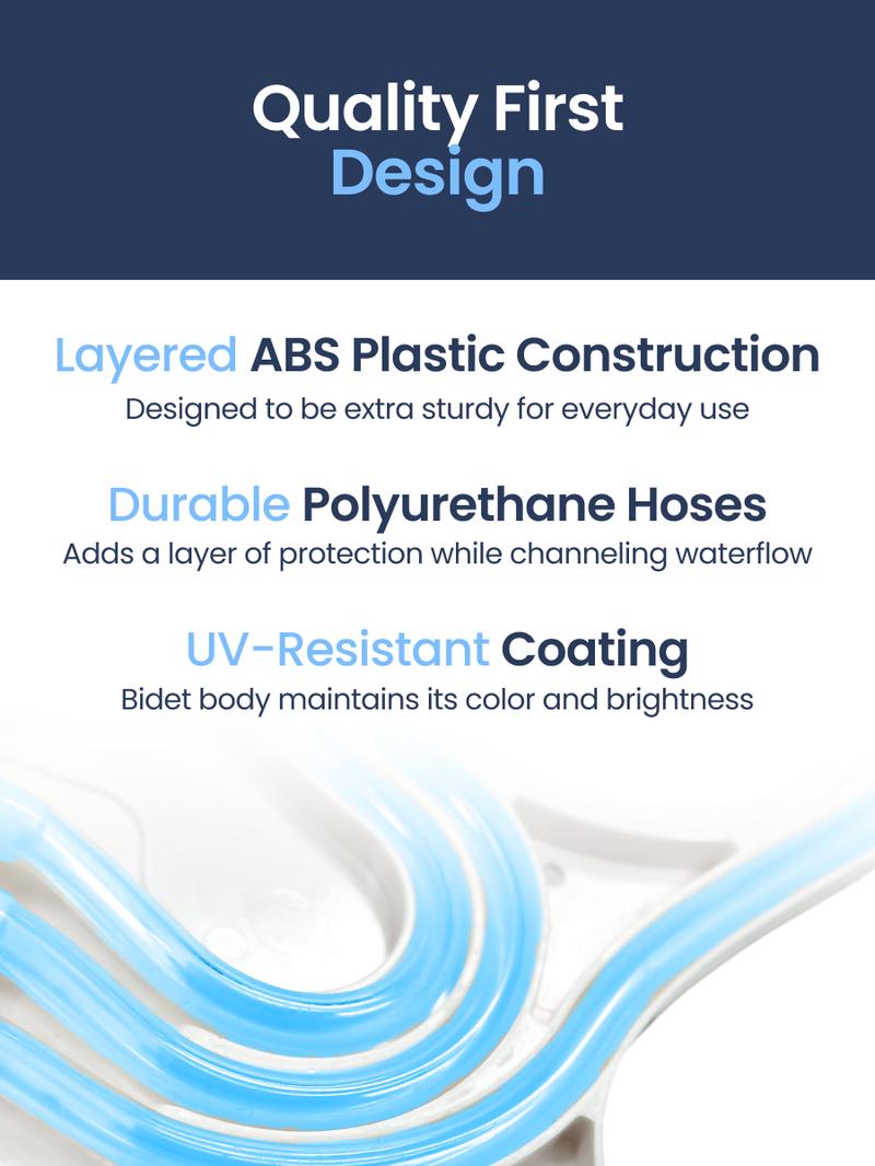 LUXE Bidet NEO 180 - Rear and Feminine Wash, Self-Cleaning, Non-Electric Bidet Attachment for Toilet Seat, Adjustable Water Pressure, Lever Control