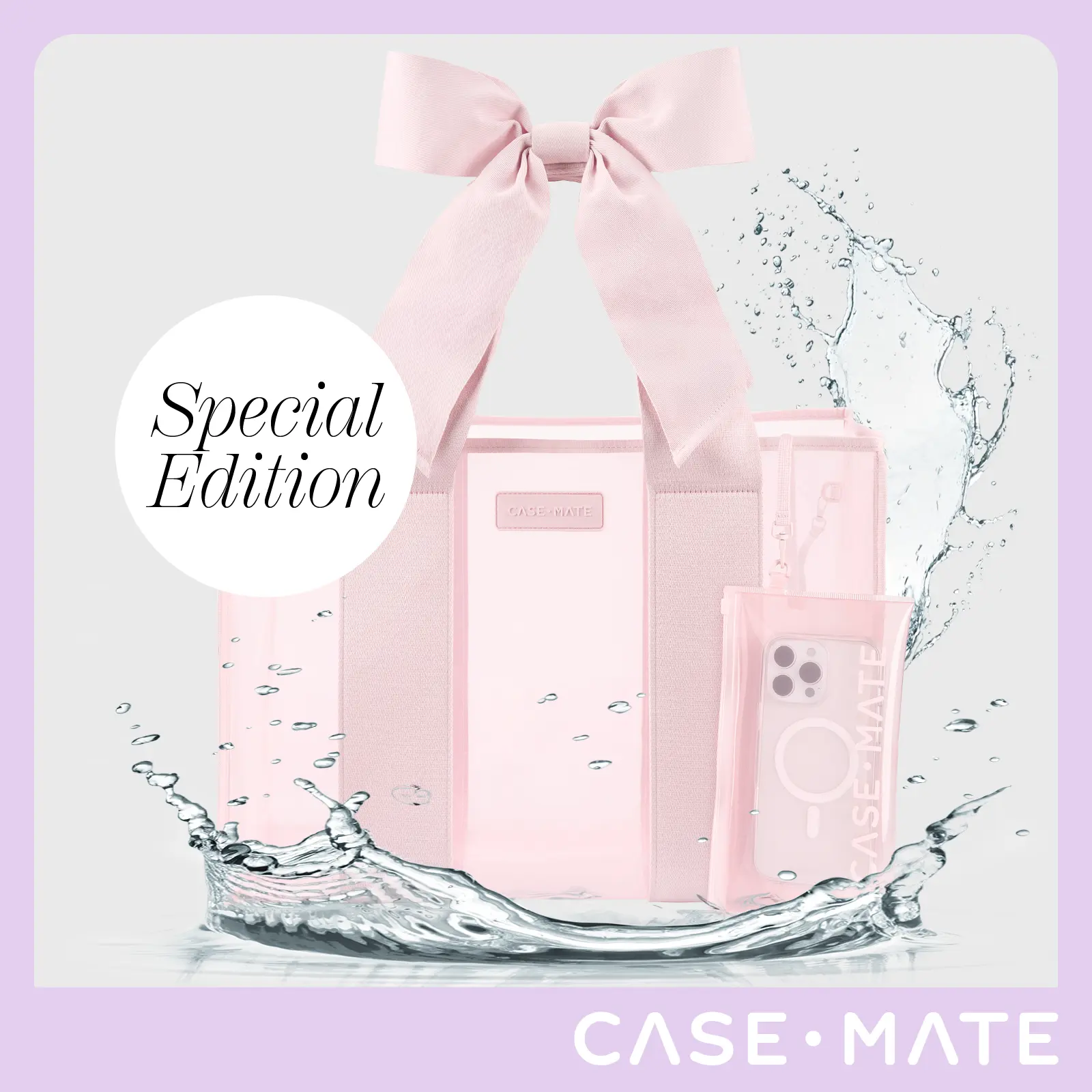 Case-Mate Special Edition Jelly Tote Waterproof Beach Bag, Travel, Gym Bag, Vacation, Large Capacity Shoulder Bag, Lightweight Beach Bag, Lightweight Shoulder Bag
