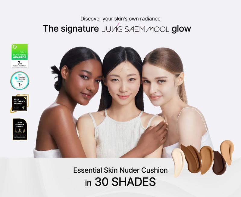 [Jungsaemmool] Essential Skin Nuder Cushion | Natural Finish | Buildable Coverage | Makeup Artist Brand | Cream Foundation
