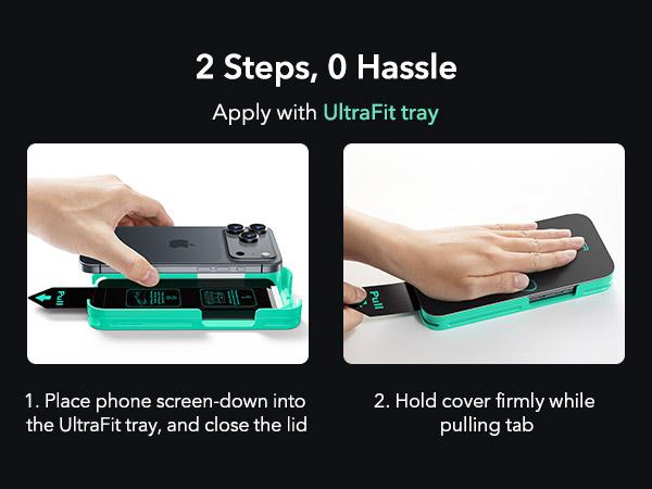 ESR Armorite Privacy Tempered Glass 3-Pack for iPhone 17/16/15 All Models, 7x Military-Grade Protection, Ultra-Fit Tray, Bubble-Free, Shockproof Screen Protector, Cellphone Casing