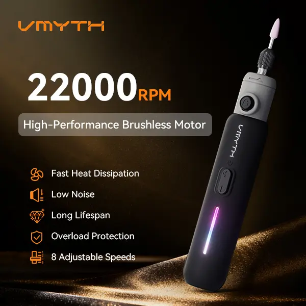 VMYTH Brushless Cordless Rotary Tool iPen E3, 67PCS Mini Engraving Pen, Variable Speed Power Rotary Tool Kit for Sanding, Polishing, Drilling,Cutting,Electronic Rechargeable Set for DIY Crafts, 3D Printer Use, Guys Gifts, Electronic Drill