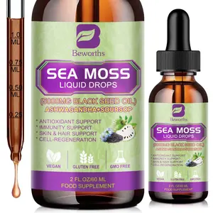 Beworths Certified Organic Sea Moss Drops Irish Sea Moss Bladderwrack Burdock Root