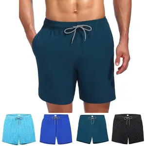Men's personalized printed swimming pants - Quick-drying, breathable, non-sticky, loose and suitable for beachwear swimming shorts