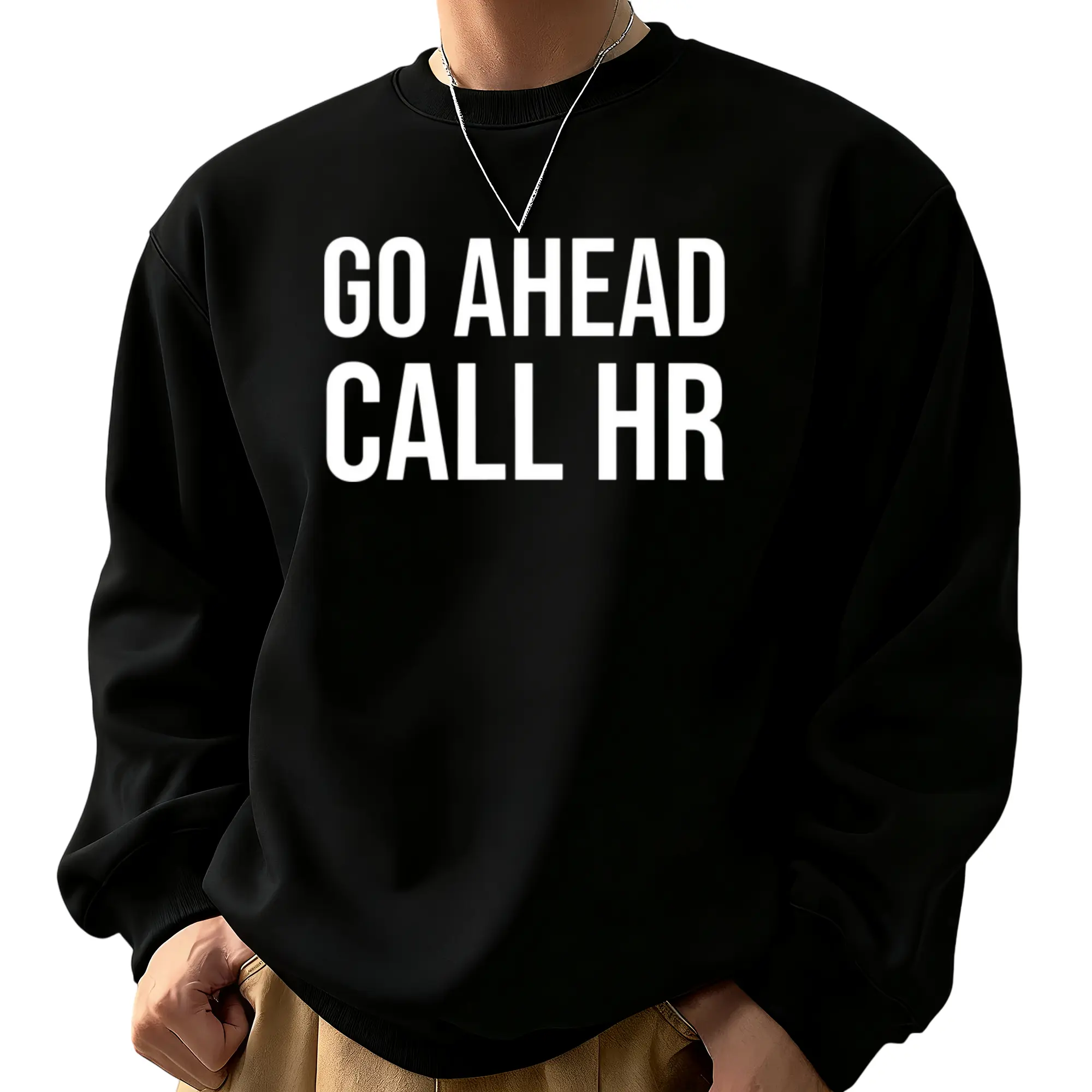 Men's Plus Size Long Sleeve Sweatshirts 0XL-5XL – Oversized Crew Neck, Durable & Machine Washable for Everyday Outdoor Comfort and Casual HR Calls