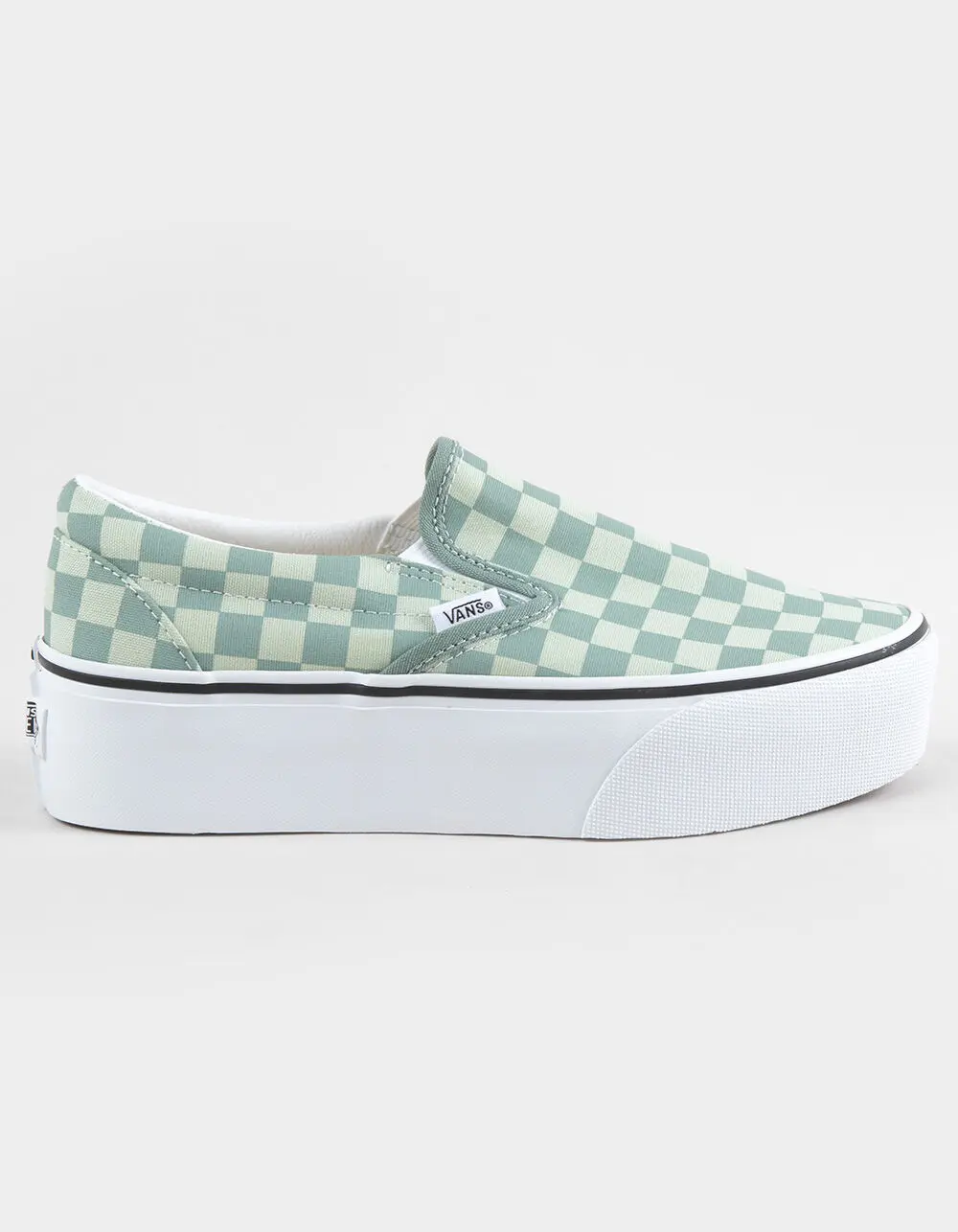 VANS Classic Slip-On Womens Checkerboard Stackform Shoes