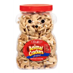 Stauffer's Original Animal Crackers, Resealable Family Size Bear Jug, Low Fat Snack for Kids & Adults, 24 oz