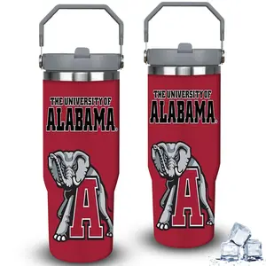 1pc 30oz University of Alabama Elephant Tumbler with Lid, Insulated Travel Mug, Gift for Women Men, Ideal for Halloween, Independence Day, Memorial Birthday Gift, Coffee Cup, weird stuff