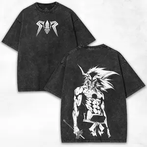 Ichigo Kurosaki x Bleach Anime + Bankai Energy Graphic + Heavy Cotton Washed Tee + Collector Streetwear Drop