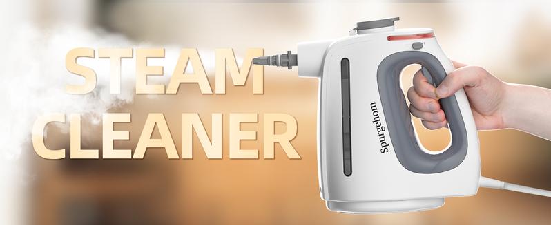 Spurgehom 550ML Large Capacity Handheld Steam Cleaner - Multi-Surface Steamer with 11-Pc Tools & Safety Lock for Efficient Cleaning of Floors, Upholstery, Car Interiors & Home Surfaces