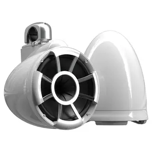 Wet Sounds - REV 10 Fixed Aluminum Clamp 10-Inch Tower Speakers - White (Pair)