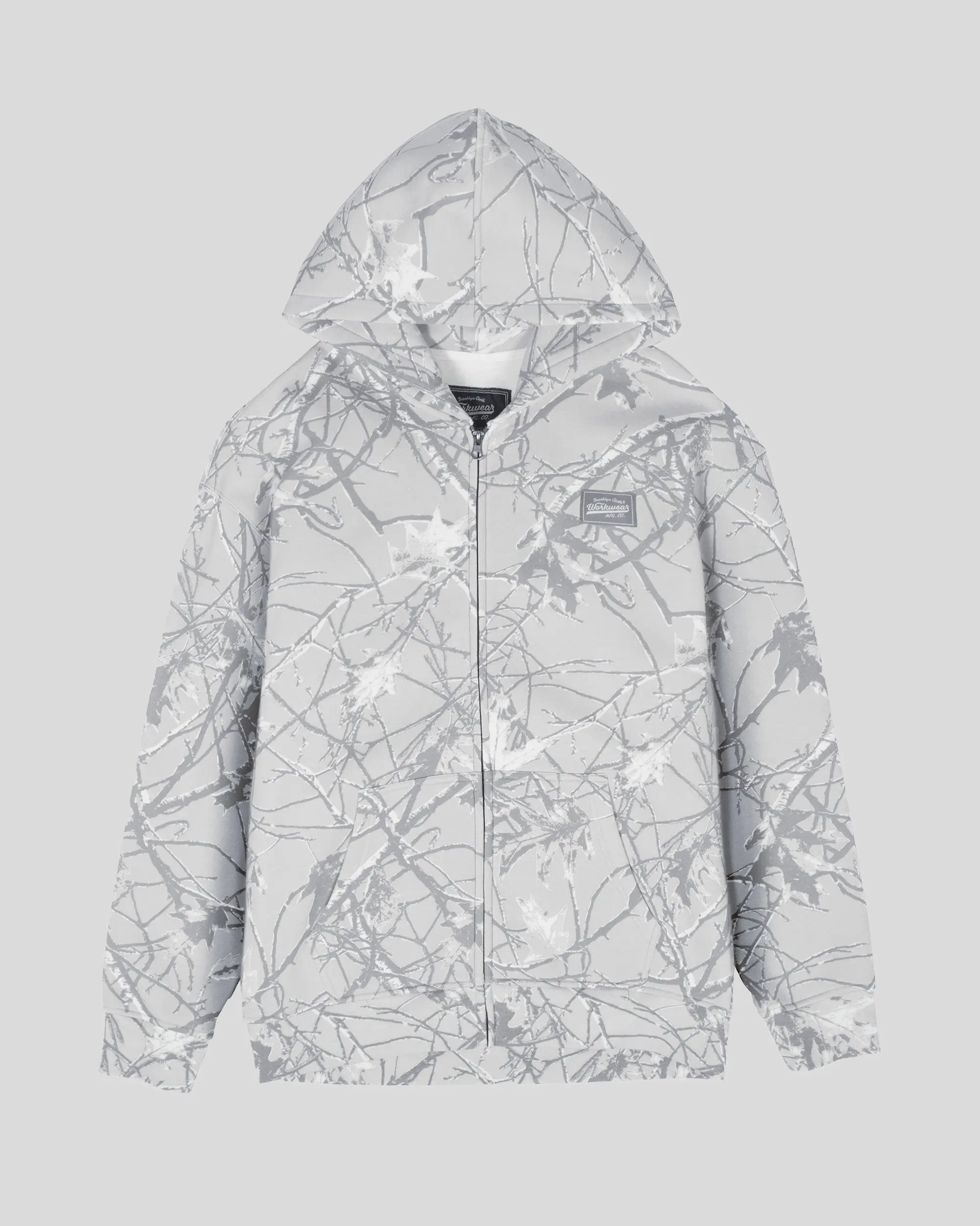 Brooklyn Cloth Heavy Weight Camo Full Zip Hoodie - 320 GSM, Comfortable, Durable, Trendy Camo Print, Warm & Cozy Layering Hoodie (Available in All Sizes)