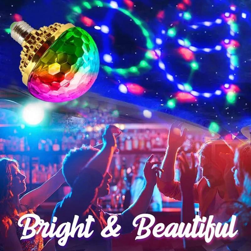 Colorful Rotating Magic Ball Light, Christmas Party Gift, Rotating LED Plug-In Strobe Light, Festive Party Colored Ambient Light, Suitable for Family Dance Parties, Bars, and Karaoke