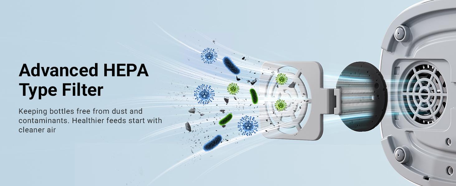 Bear Bottle Sterilizer and Dryer, 2 Layers Large Electric Steam Baby Bottle Sterilizer, Fast Bottle Sanitizer and Dryer for All Bottles & Accessories, Time-Saving Design