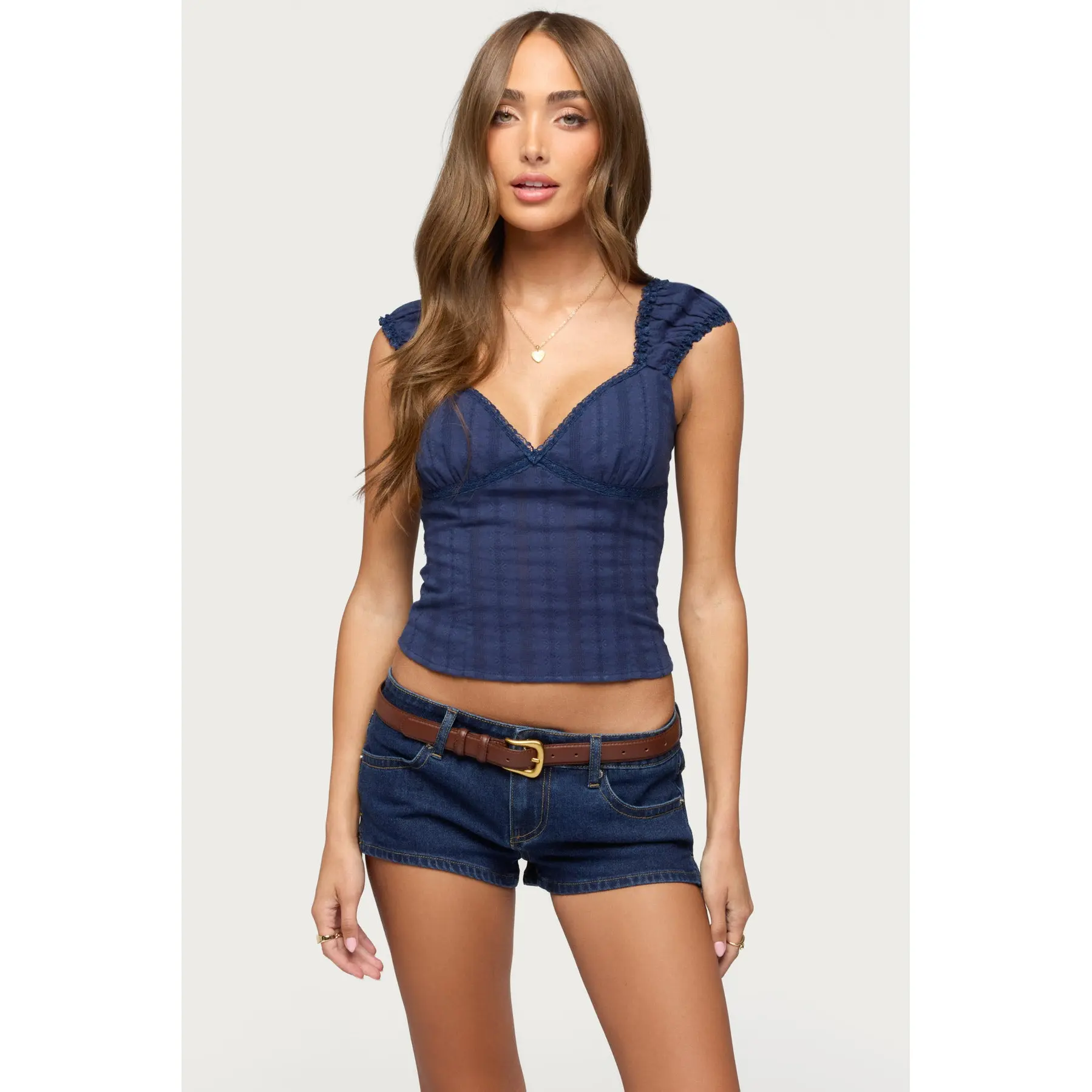 Katerine Embroidered Stripey Cotton Top