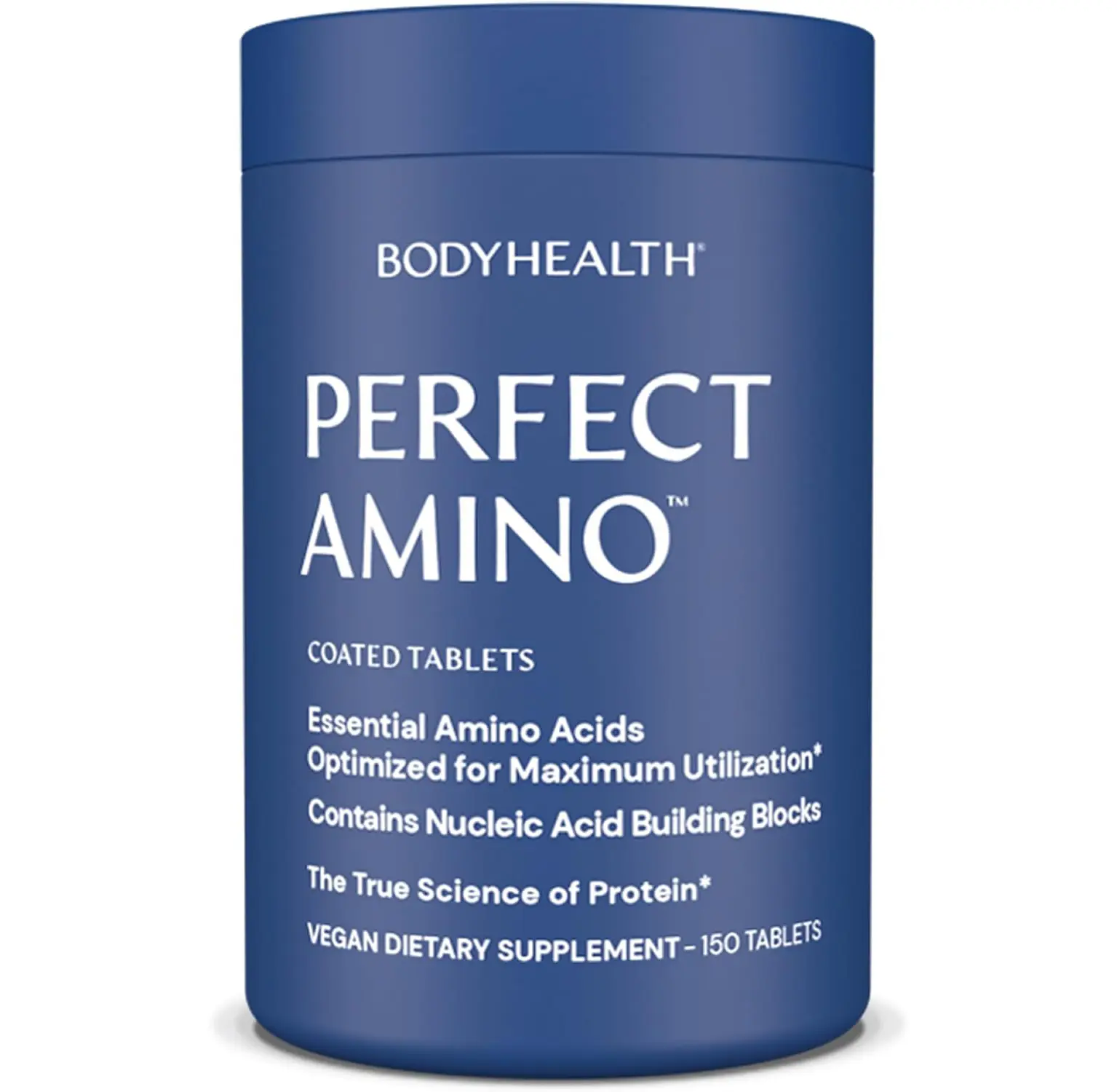 BodyHealth PerfectAmino Easy to Swallow Tablets, Essential Amino Acids Supplement with BCAAs, Vegan Protein for Pre/Post Workout & Muscle Recovery with Lysine, Tryptophan, Leucine, Methionine