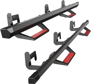 Running Boards Compatible with 2019-2026 Dodge Ram 1500 Aluminum Side Steps Crew Cab Step Bars Rock Slider Replacement for 2019-2026 Dodge Ram 1500 Accessories (Red)