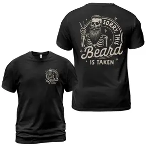 [Winter outfits]Sorry This Beard is Taken Shirt, Funny Dad Quote Shirt, Gift for Husband, Cool Dad ShirtUnisex Cotton T-shirt Menswear Top