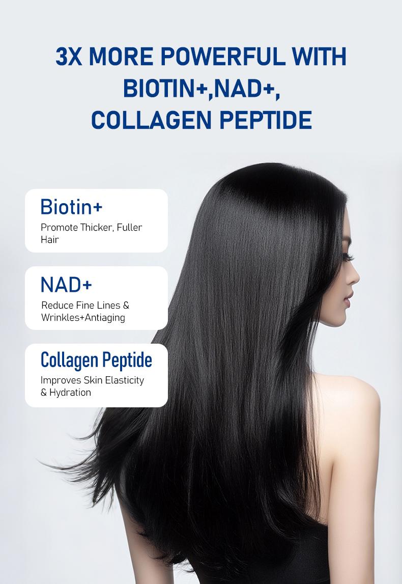 DSDD NAD Plus Biotin Collagen Berry Flavor Drink Mix for Anti Aging Support Hair Growth Glass Skin Boost Energy Anti Aging Supplements Beauty Healthcare