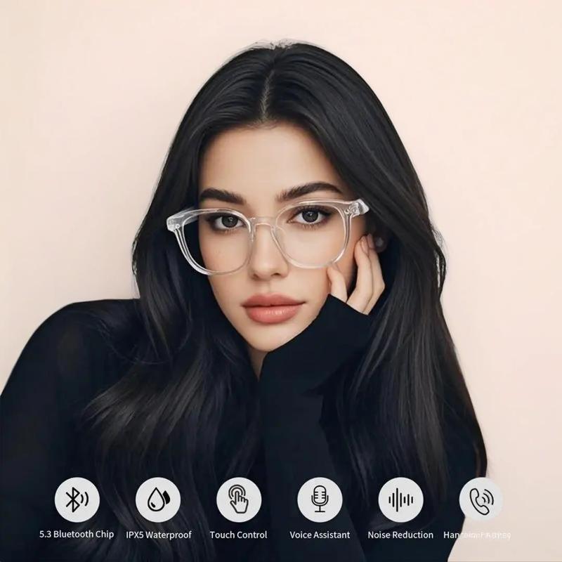 AI Interpretation Smart Glasses with Bluetooth Audio HD Voice Calls HIFI Music Auto-Tinting Polarized Lenses Built-in Speakers Mic Blue Light Blocking Wearable Wireless AI Translation Smart Assistant