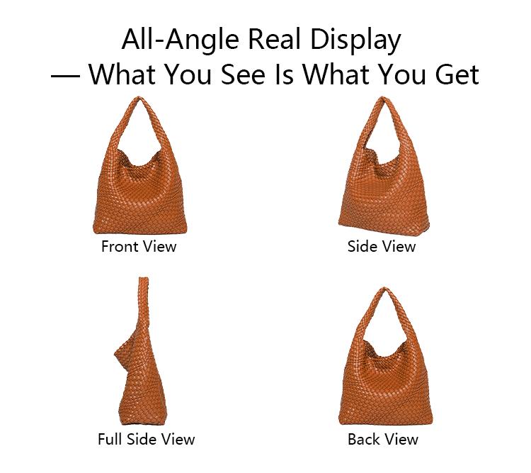 NewBella Linda Hobo Woven Tote Bag Woven Vegan Leather Fashionable Handbag for Everyday Use Color dealsforyoudays,FallFreshness