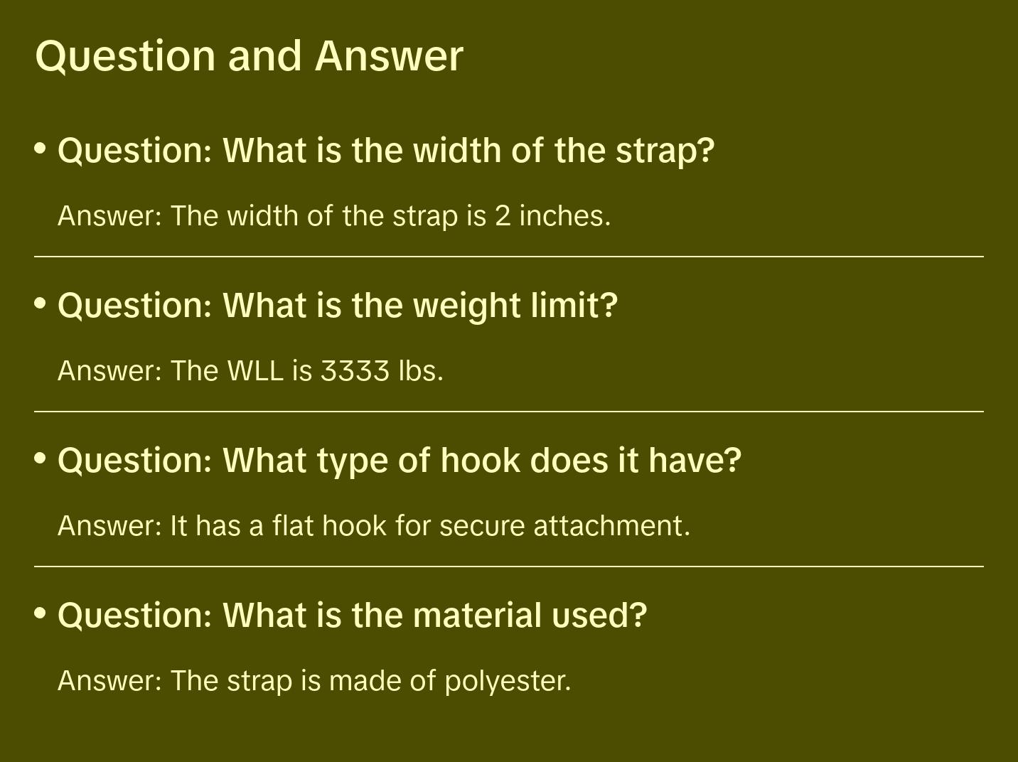 Flatbed Winch Strap with Flat Hook, 2"