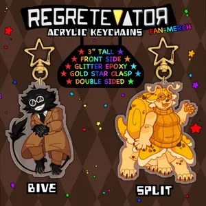 REGRETEVATOR - Keychains: Bive, Split, Pest, Poob, Party Noob, Unpleasant Gradient, Infected, Prototype, Gnarpy