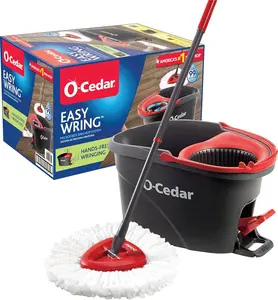 O-Cedar EasyWring Microfiber Spin Mop and Bucket Cleaning System