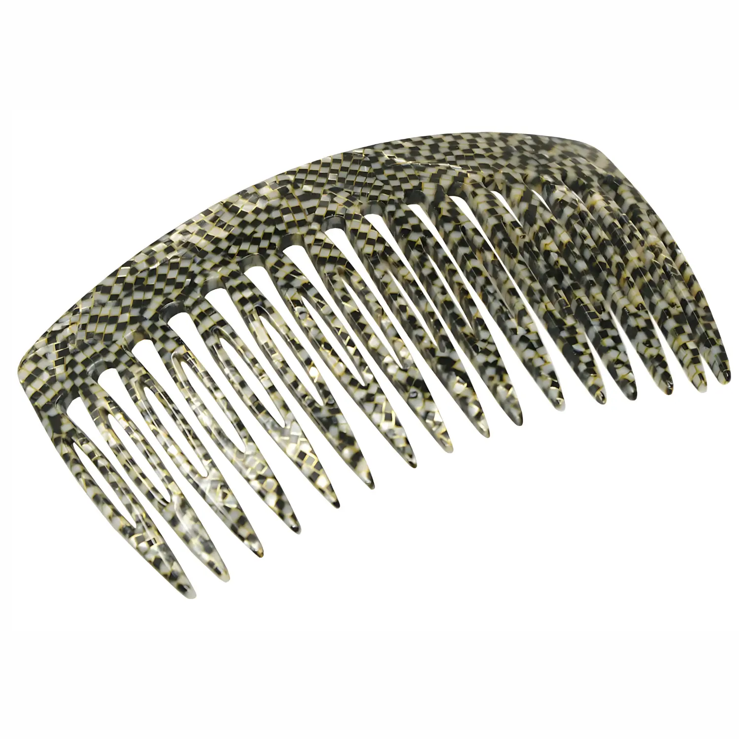 French Amie Opera Handmade Medium 16 Teeth Cellulose Acetate Side Hair Comb