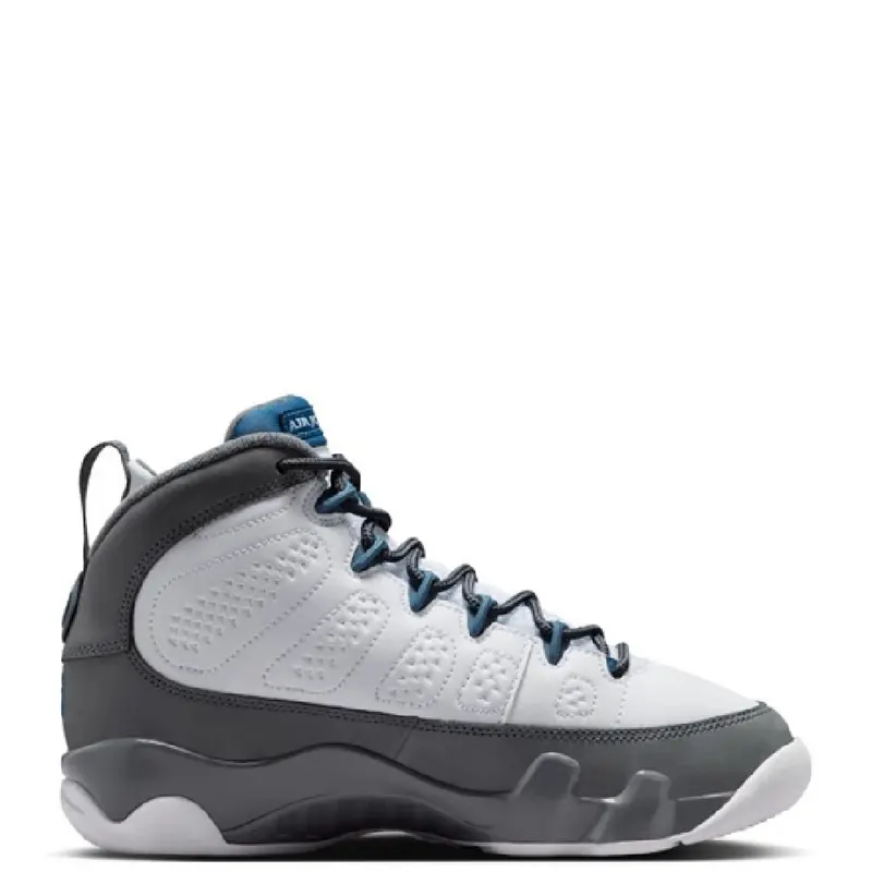 Youth Jordan 9 Retro White/French Blue-Flint Grey (HV4574 100) (GS)