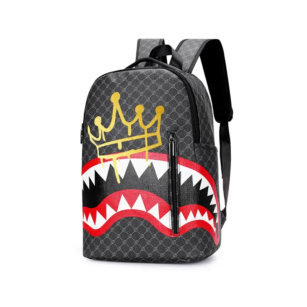 New Double Shoulder Bag Casual Shark Business Large Capacity Men's Backpack Schoolbag Travel Bag 40X30X15 cm