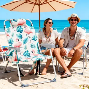 Oversized Tall Folding Beach Chair Lightweight 63*70*99cm Portable Sand For Adults Heavy Duty 300 Lbs With Cup Holders Foldable High Camping Lawn Chairs Camp Outdoor Picnic Sports Loveseat Carrying Bag Table Holder Patio Fashion Fabric Oxford Fabric